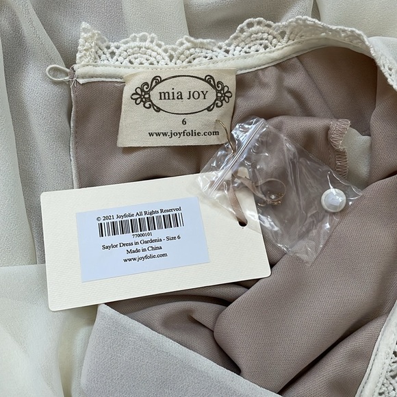 NWT Joyfolie Saylor Dress in Gardenia - Picture 4 of 6